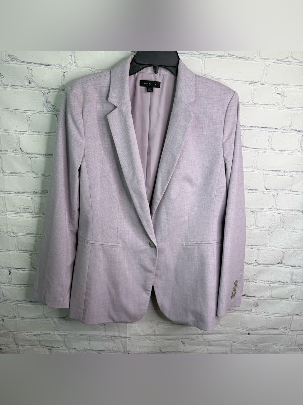 Ann Taylor Purple One Button Blazer 12